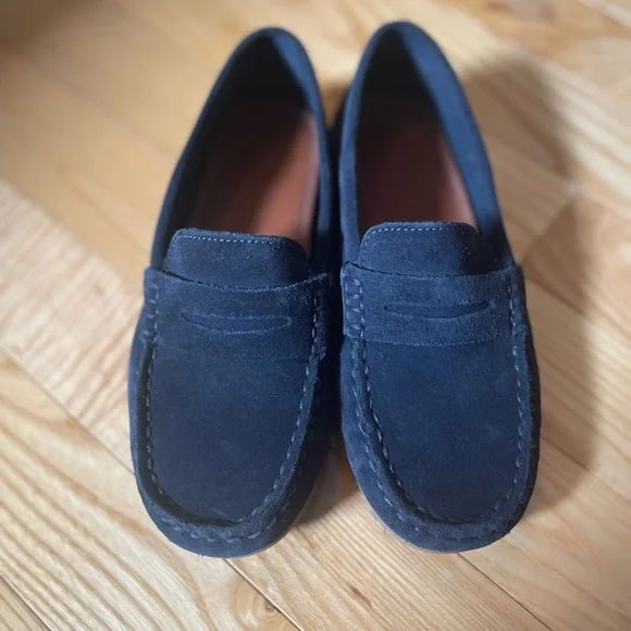 Zara navy suede loafers - Picture 2 of 4